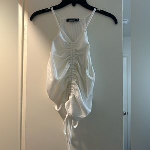 Misguided White Tie Top